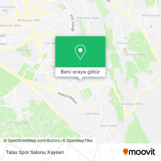 Talas Spor Salonu harita