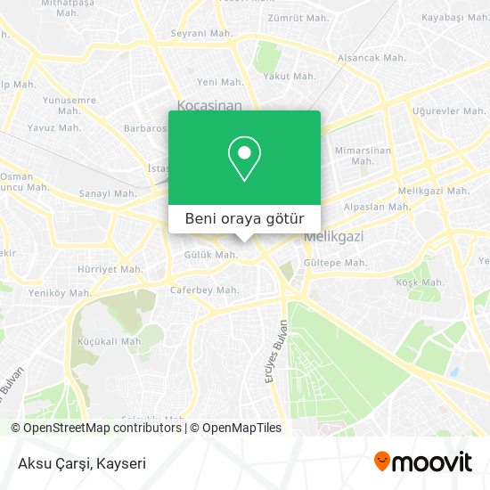 aksu carsi melikgazi nerede otobus veya tramvay ile nasil gidilir