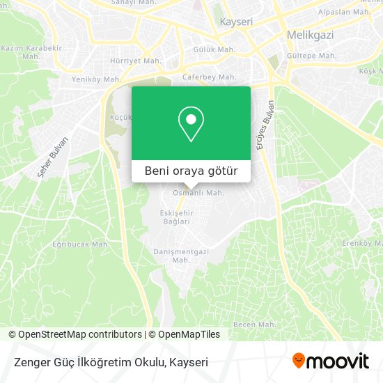 Zenger Güç İlköğretim Okulu harita