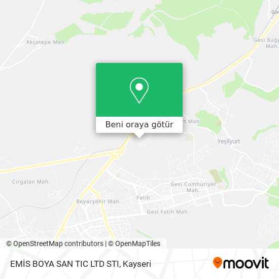 EMİS BOYA SAN TIC LTD STI harita