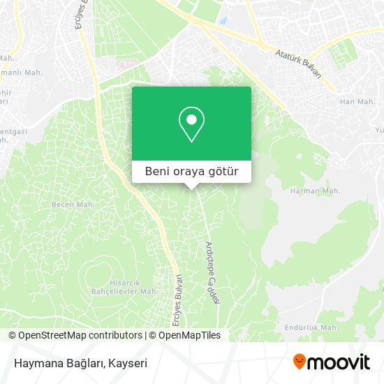 Haymana Bağları harita