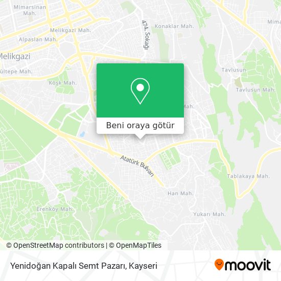 Yenidoğan Kapalı Semt Pazarı harita