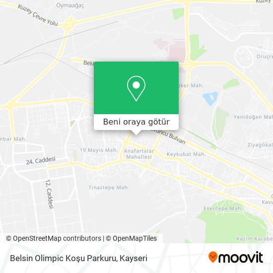Belsin Olimpic Koşu Parkuru harita