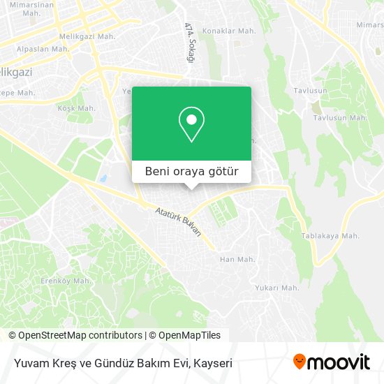 Yuvam Kreş ve Gündüz Bakım Evi harita