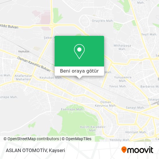 ASLAN OTOMOTİV harita