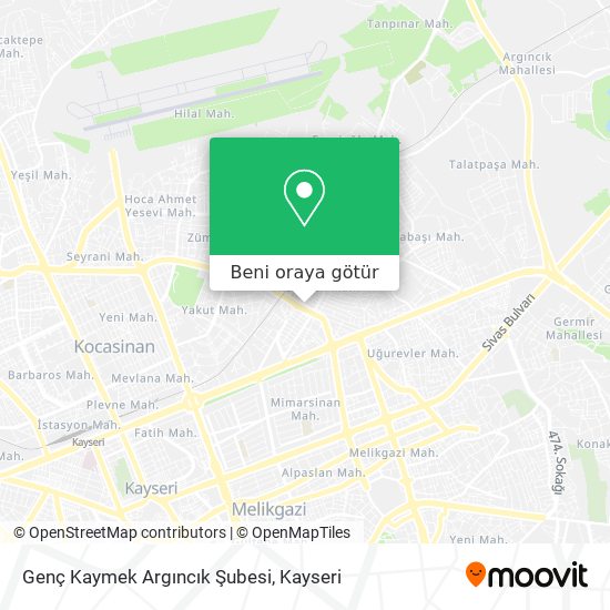Genç Kaymek Argıncık Şubesi harita