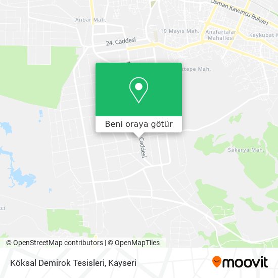 Köksal  Demirok Tesisleri harita