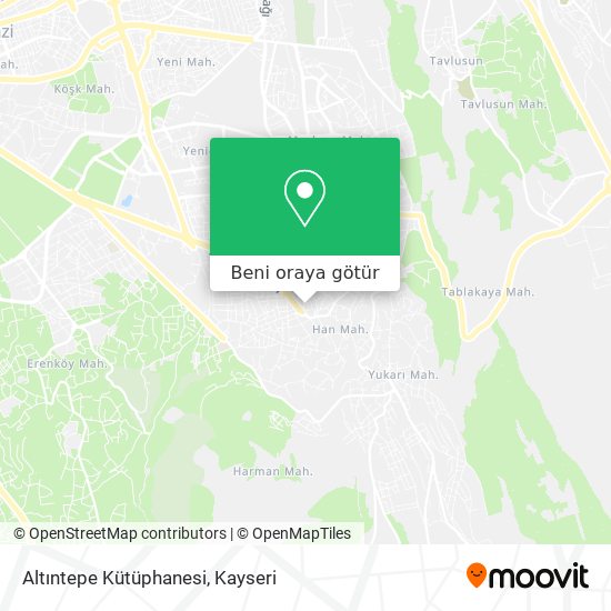 Altıntepe Kütüphanesi harita