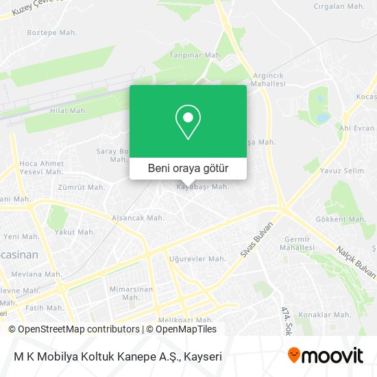 M K Mobilya Koltuk Kanepe A.Ş. harita