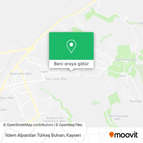 İldem Alparslan Türkeş Bulvarı harita