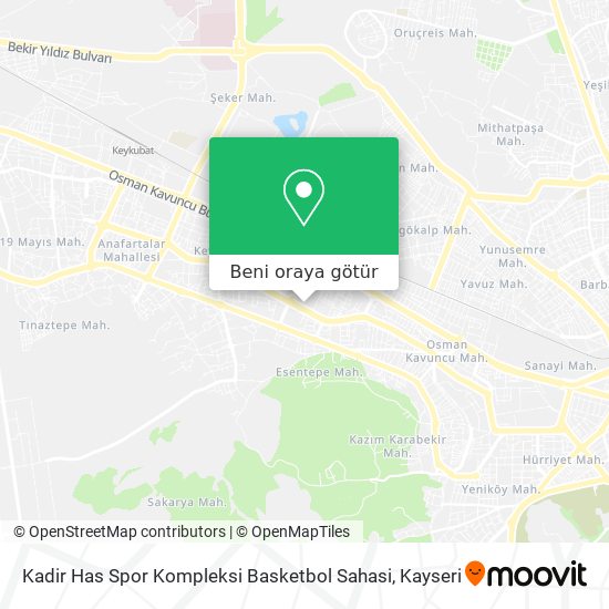 Kadir Has Spor Kompleksi Basketbol Sahasi harita
