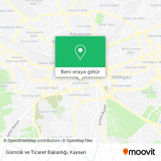 Gümrük ve Ticaret Bakanlığı harita