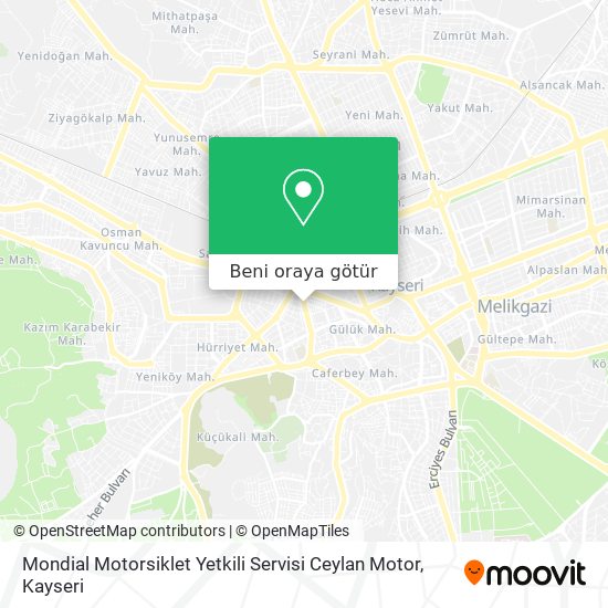 Mondial Motorsiklet  Yetkili Servisi Ceylan Motor harita