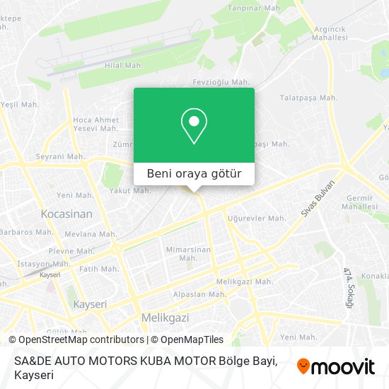 SA&DE AUTO MOTORS KUBA MOTOR Bölge Bayi harita