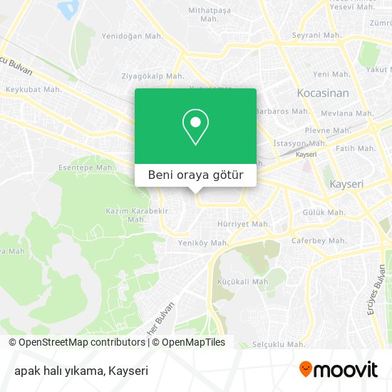 apak halı yıkama harita