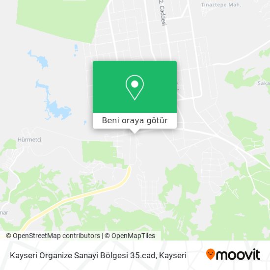 Kayseri Organize Sanayi Bölgesi 35.cad harita
