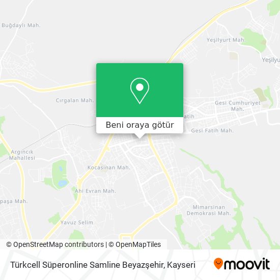 Türkcell Süperonline Samline Beyazşehir harita