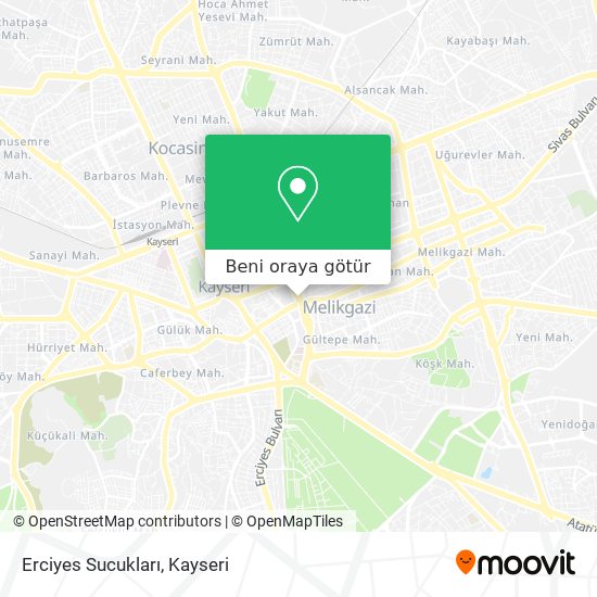 Erciyes Sucukları harita