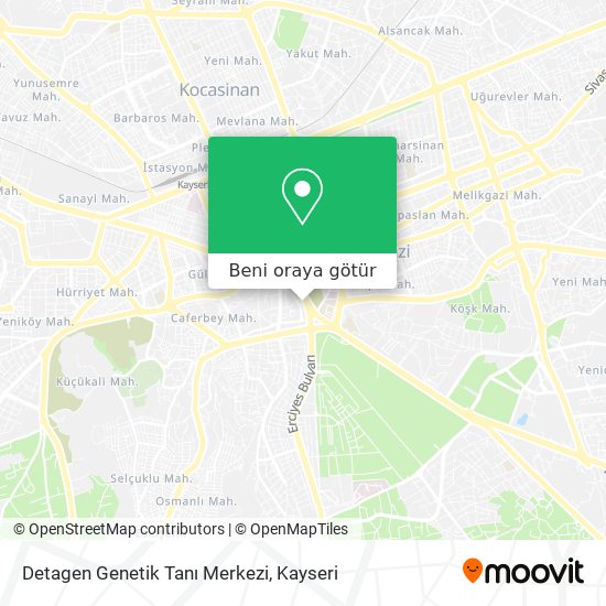 Detagen Genetik Tanı Merkezi harita