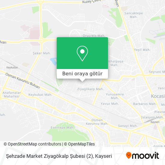 Şehzade Market Ziyagökalp Şubesi  (2) harita