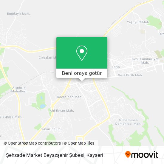 Şehzade Market Beyazşehir Şubesi harita