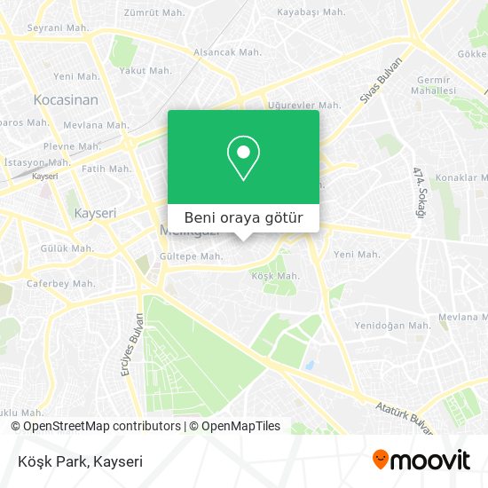 Köşk Park harita