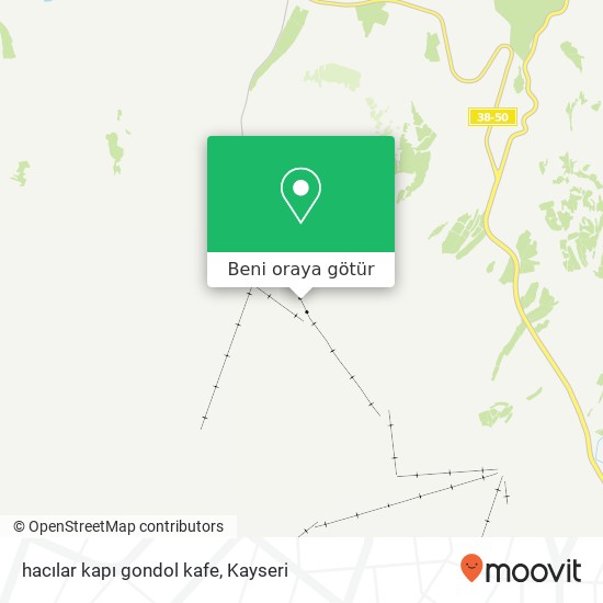 hacılar kapı gondol kafe harita