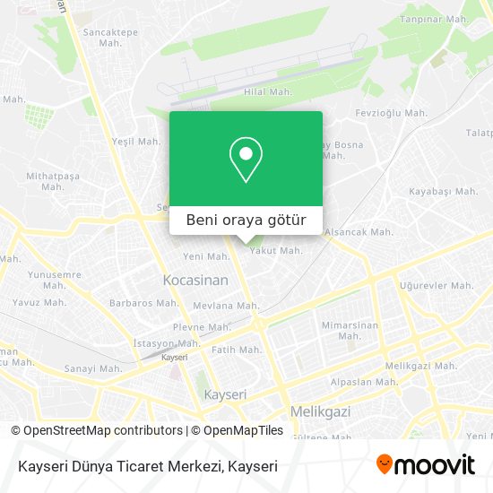 kayseri dunya ticaret merkezi melikgazi nerede otobus veya tramvay ile nasil gidilir