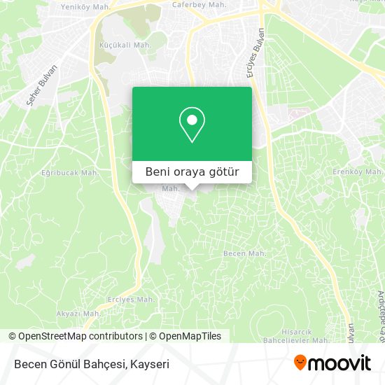 Becen Gönül Bahçesi harita