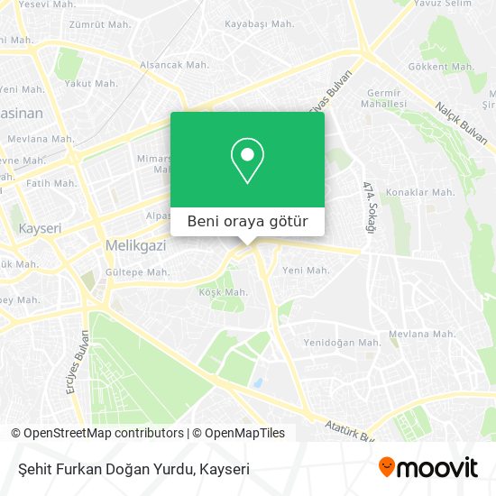 Şehit Furkan Doğan Yurdu harita