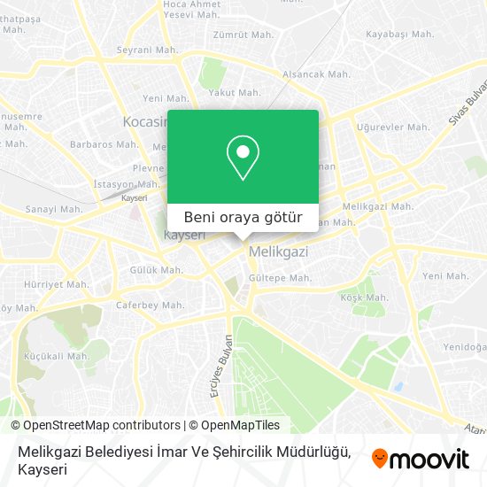 Melikgazi Belediyesi İmar Ve Şehircilik Müdürlüğü harita