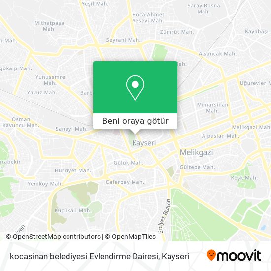 kocasinan belediyesi Evlendirme Dairesi harita