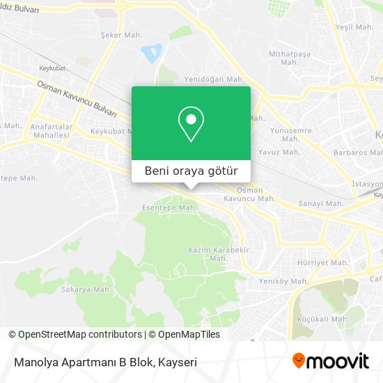 Manolya Apartmanı B Blok harita