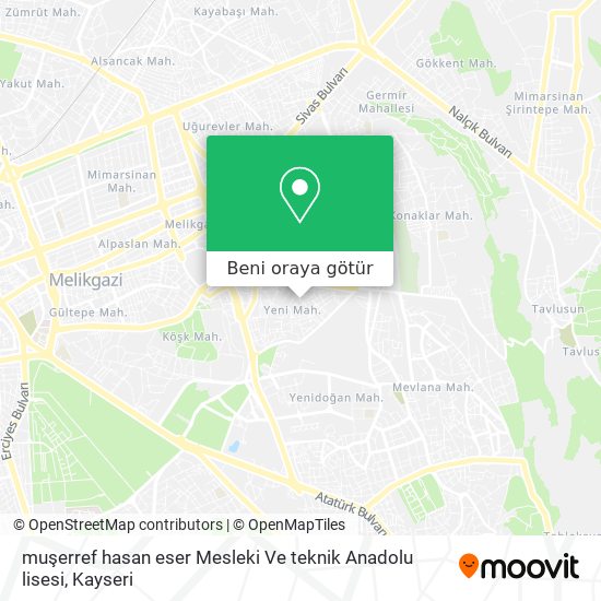 muşerref hasan eser Mesleki Ve teknik Anadolu lisesi harita