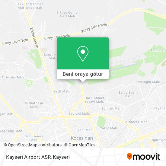 Kayseri Airport ASR harita