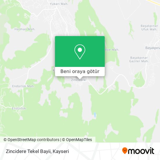 Zincidere Tekel Bayii harita