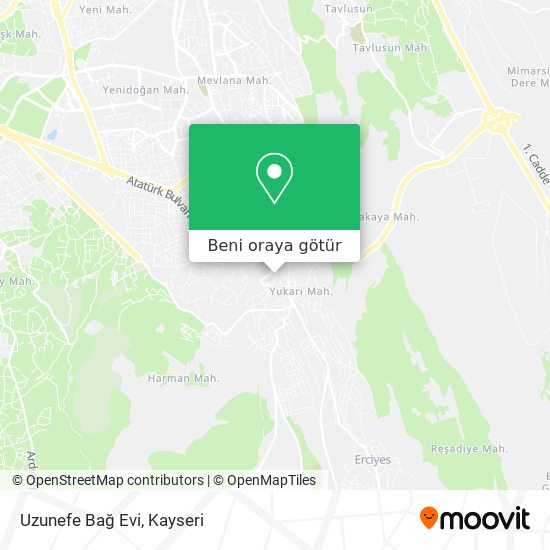 Uzunefe Bağ Evi harita