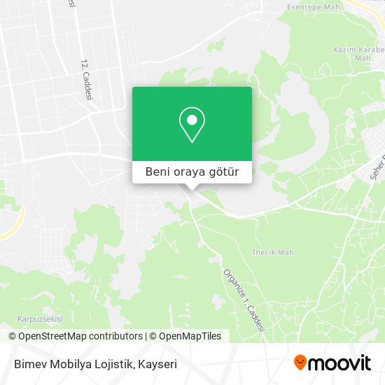 Bimev Mobilya Lojistik harita