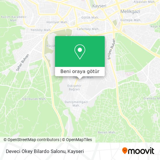 Deveci Okey Bilardo Salonu harita