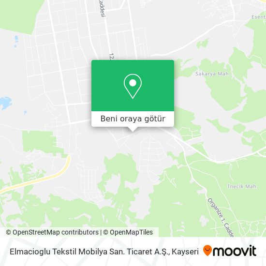 Elmacioglu Tekstil Mobilya San. Ticaret A.Ş. harita