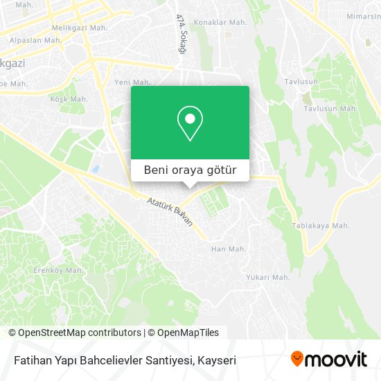 Fatihan Yapı Bahcelievler Santiyesi harita