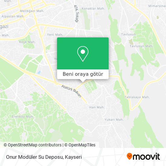 Onur Modüler Su Deposu harita
