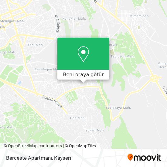 Berceste Apartmanı harita