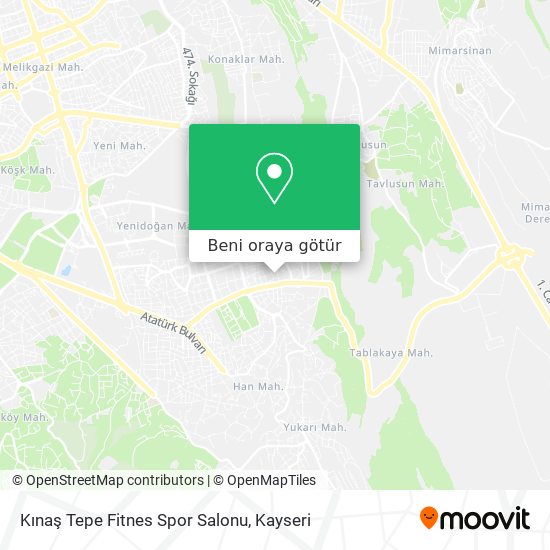 Kınaş Tepe Fitnes Spor Salonu harita