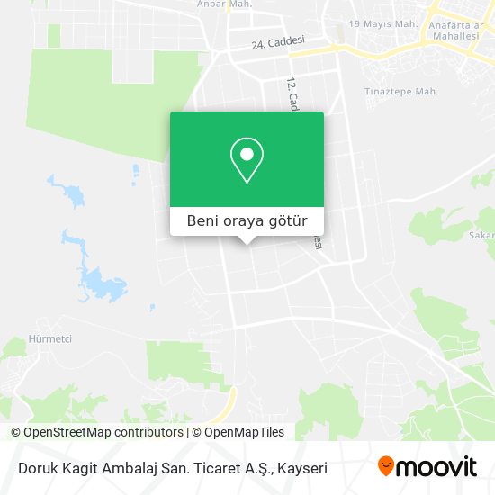 Doruk Kagit Ambalaj San. Ticaret A.Ş. harita