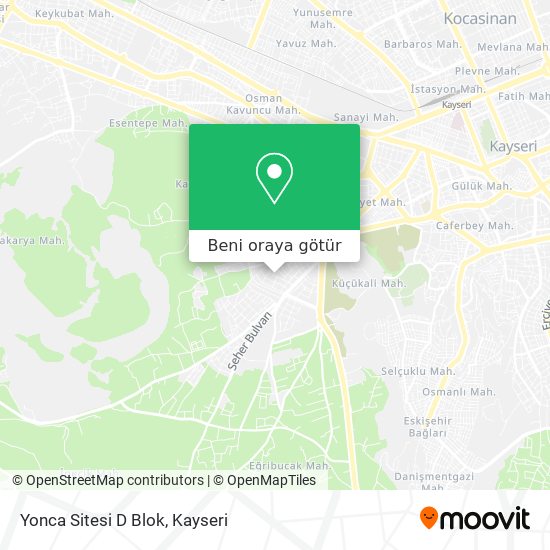 Yonca Sitesi D Blok harita