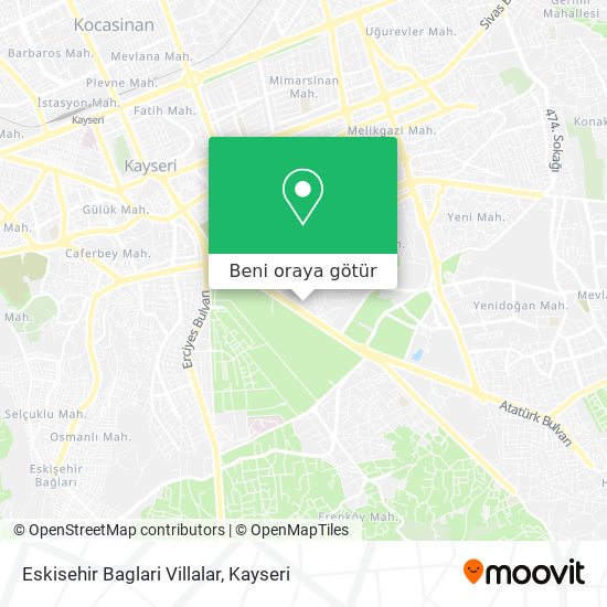 Eskisehir Baglari Villalar harita