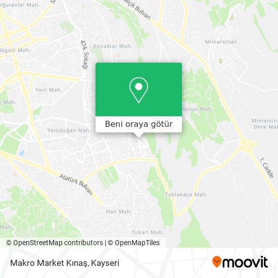 Makro Market Kınaş harita