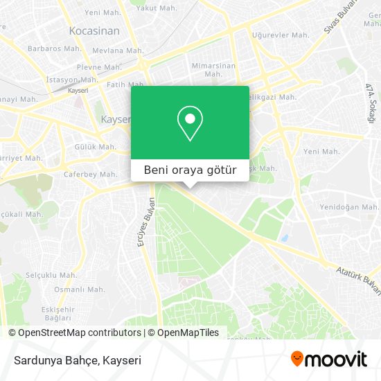 Sardunya Bahçe harita