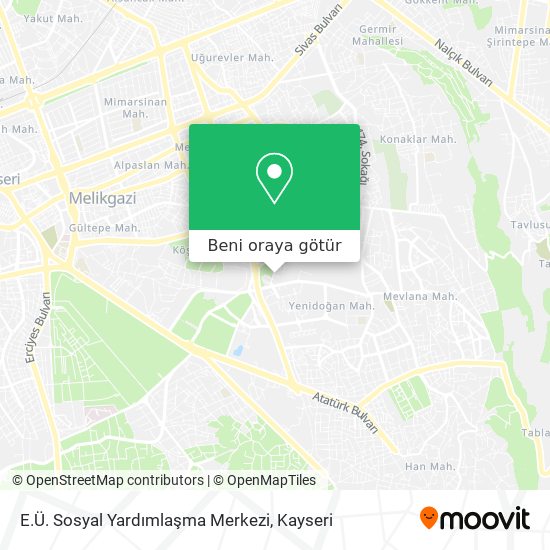 E.Ü. Sosyal Yardımlaşma Merkezi harita